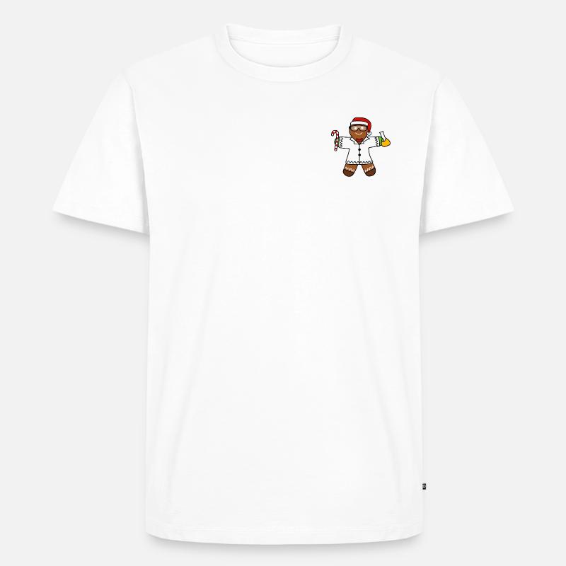 Gingerbread Scientist - Männer Premium Bio T-Shirt - Weiß