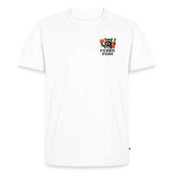 It's Spritz O'Clock Raccoon Party Gift Idea - Men's Premium Organic T-Shirt - white - Front - Nico (187cm)