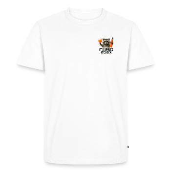 It's Spritz O'Clock Raccoon Party Gift Idea - Men's Premium Organic T-Shirt - white - Front - Nico (187cm)
