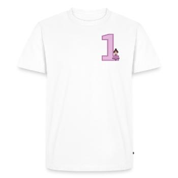 Numéro 1 - T-shirt Premium bio Homme - blanc - Devant - Nico (187cm)