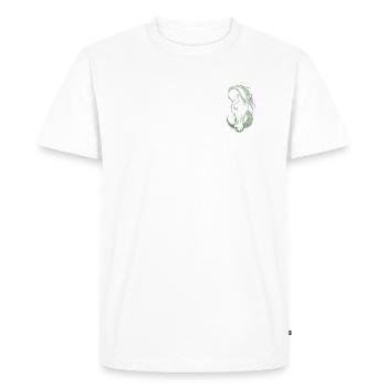 silhouette Cheval amour infini  - T-shirt Premium bio Homme - blanc - Devant - Nico (187cm)