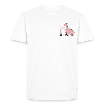 Letter D - Men's Premium Organic T-Shirt - white - Front - Nico (187cm)
