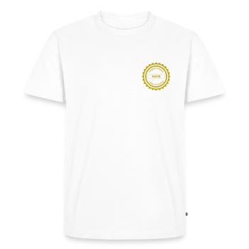 Label of Quality / Mom / Small - Men's Premium Organic T-Shirt - white - Front - Nico (187cm)