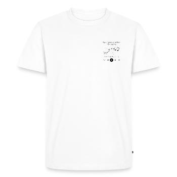 Music is my escape - T-shirt Premium bio Homme - blanc - Devant - Nico (187cm)