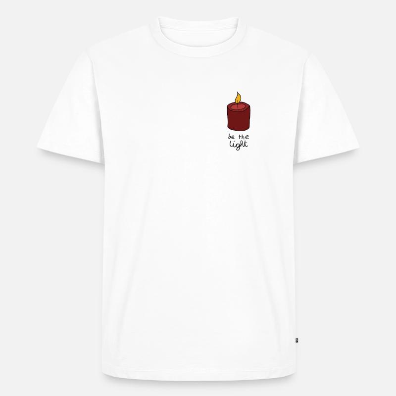 be the light - Männer Premium Bio T-Shirt - Weiß