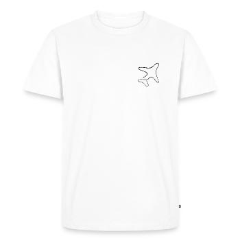 Aircraft - Line Design - Men's Premium Organic T-Shirt - white - Front - Nico (187cm)