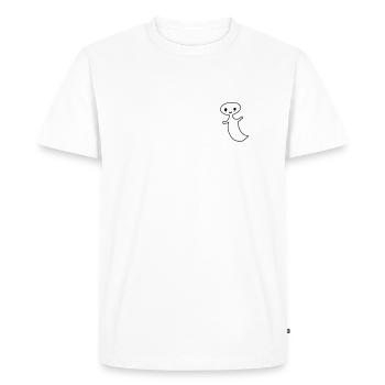Tiny Ghost - Männer Premium Bio T-Shirt - Weiß - Vorne - Nico (187cm)
