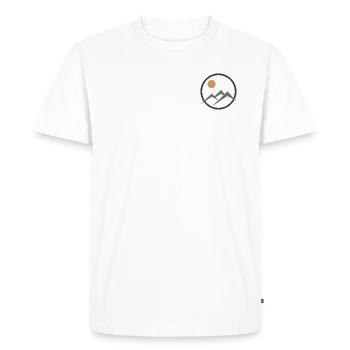Männer Premium T-Shirt - Männer Premium Bio T-Shirt - Weiß - Vorne - Nico (187cm)