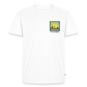 Vélo cargo Popartstyle, Vélo cargo - T-shirt Premium bio Homme - blanc - Devant - Nico (187cm)