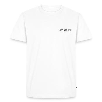 I love you in Vietnamese - Anh yeu em - Men's Premium Organic T-Shirt - white - Front - Nico (187cm)