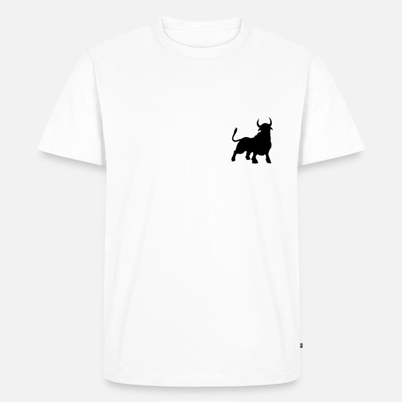 stier - Männer Premium Bio T-Shirt - Weiß