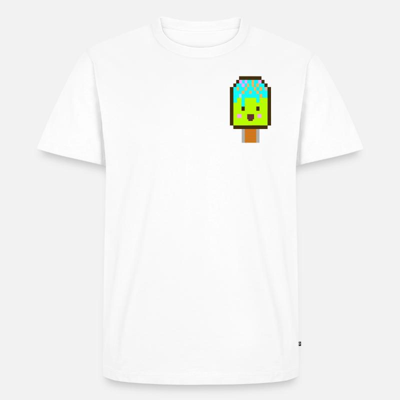 Lachendes Eis - Männer Premium Bio T-Shirt - Weiß