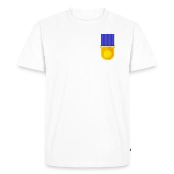 Médaille Scotch Bonnet - T-shirt Premium bio Homme - blanc - Devant - Nico (187cm)
