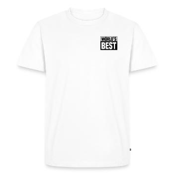 World s best - Men's Premium Organic T-Shirt - white - Front - Nico (187cm)
