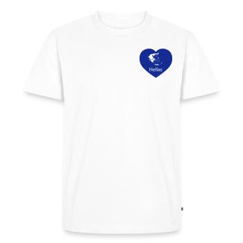 Heart Greece - Men's Premium Organic T-Shirt - white - Front - Nico (187cm)