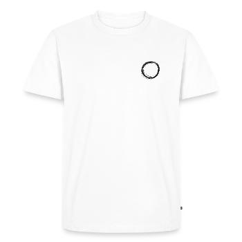 Cercle noir petite idée cadeau / cadeau - T-shirt Premium bio Homme - blanc - Devant - Nico (187cm)
