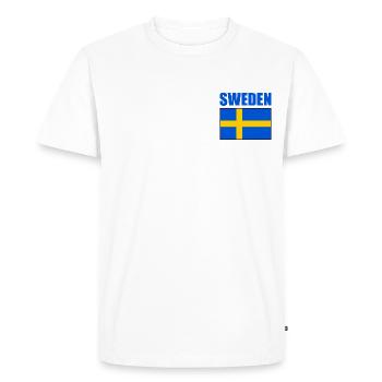 Sweden - Men's Premium Organic T-Shirt - white - Front - Nico (187cm)