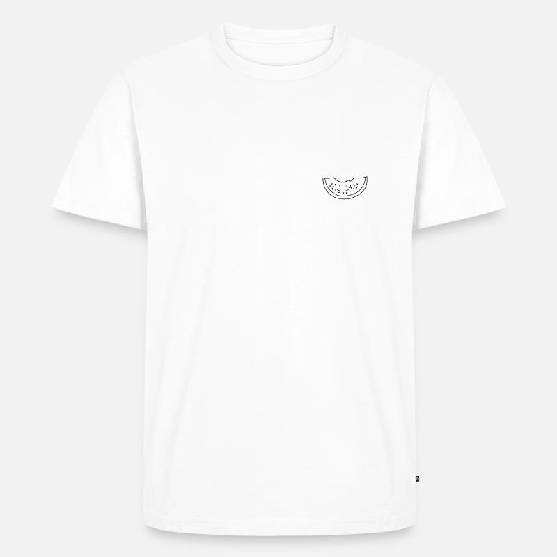 Happy Melon - Männer Premium Bio T-Shirt - Weiß