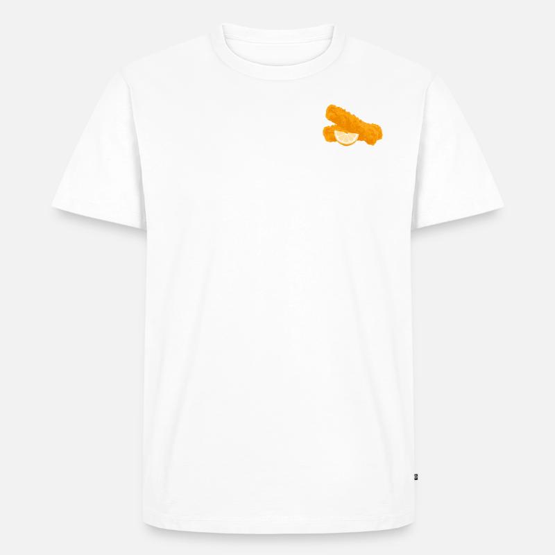 Fischstäbchen - Männer Premium Bio T-Shirt - Weiß