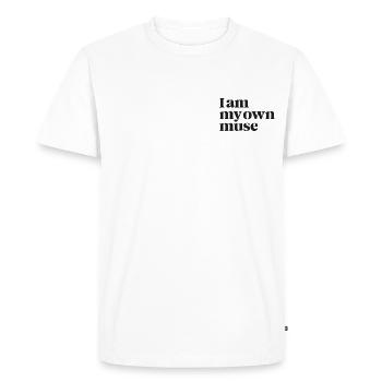 Dire l’amour de soi graphique - T-shirt Premium bio Homme - blanc - Devant - Nico (187cm)