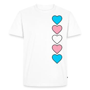 Trans Heart Transsexual Trans* Heart Transgender - Men's Premium Organic T-Shirt - white - Front - Nico (187cm)