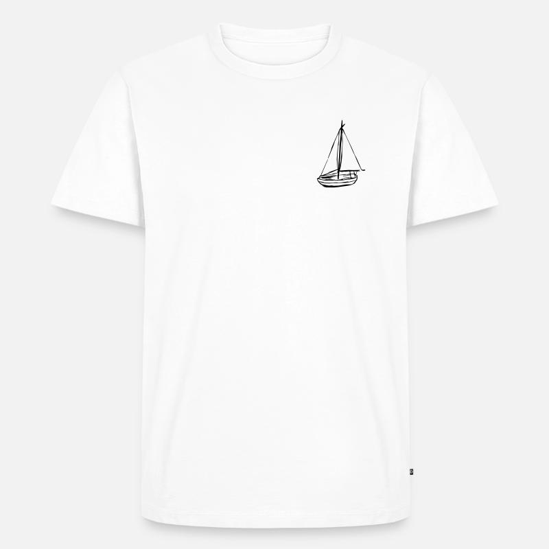Boot - Männer Premium Bio T-Shirt - Weiß