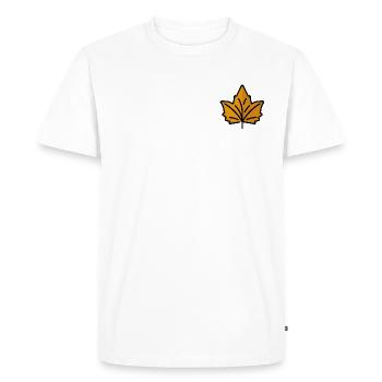 Idée cadeau feuillage feuille d'automne - T-shirt Premium bio Homme - blanc - Devant - Nico (187cm)