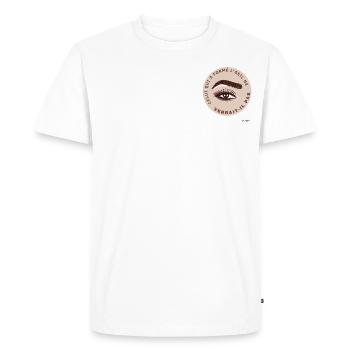 Celui qui a formé l oeil ne verrait il pas - T-shirt Premium bio Homme - blanc - Devant - Nico (187cm)