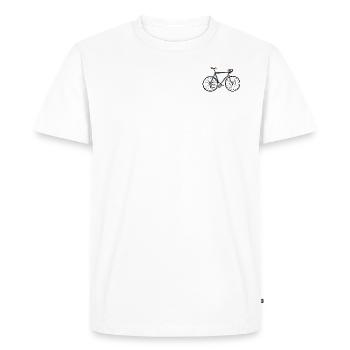 VINTAGE BICYCLE - T-shirt Premium bio Homme - blanc - Devant - Nico (187cm)