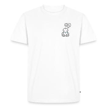 Émoticon drôle Junior LOL - T-shirt Premium bio Homme - blanc - Devant - Nico (187cm)