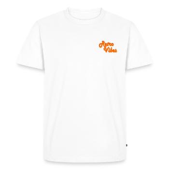 Retro Vibes - Men's Premium Organic T-Shirt - white - Front - Nico (187cm)