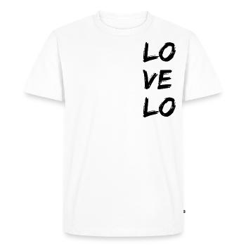 LOVE BIKE - BIKER - CYCLIST - CYCLIST - CYCLING - Men's Premium Organic T-Shirt - white - Front - Nico (187cm)
