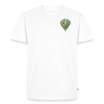 Bean leaf / leaves imprint of the bean - Men's Premium Organic T-Shirt - white - Front - Nico (187cm)