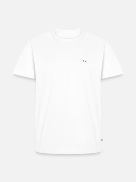 Kleines Lächeln - Männer Premium Bio T-Shirt - Weiß