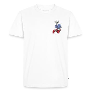 chat occasionnel homme anime homme - T-shirt Premium bio Homme - blanc - Devant - Nico (187cm)
