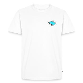 Pool Boy - Pool Junge - Design - Männer Premium Bio T-Shirt - Weiß - Vorne - Nico (187cm)