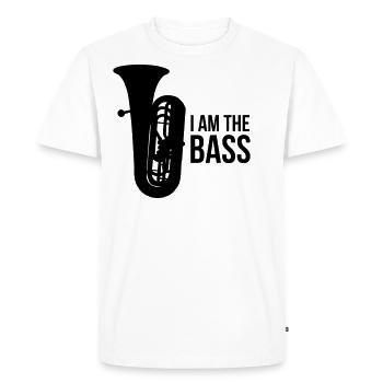je suis la basse | club de musique tuba sample boss laiton - T-shirt Premium bio Homme - blanc - Devant - Nico (187cm)