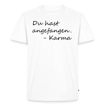 karma - T-shirt Premium bio Homme - blanc - Devant - Nico (187cm)