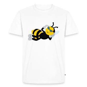Abeille cool - T-shirt Premium bio Homme - blanc - Devant - Nico (187cm)