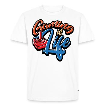 Gaming Gaming Gaming Gaming Gaming Gaming Gaming - T-shirt Premium bio Homme - blanc - Devant - Nico (187cm)