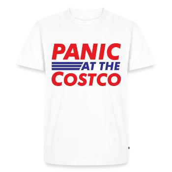 Panic At The Costco Shirt - Men's Premium Organic T-Shirt - white - Front - Nico (187cm)