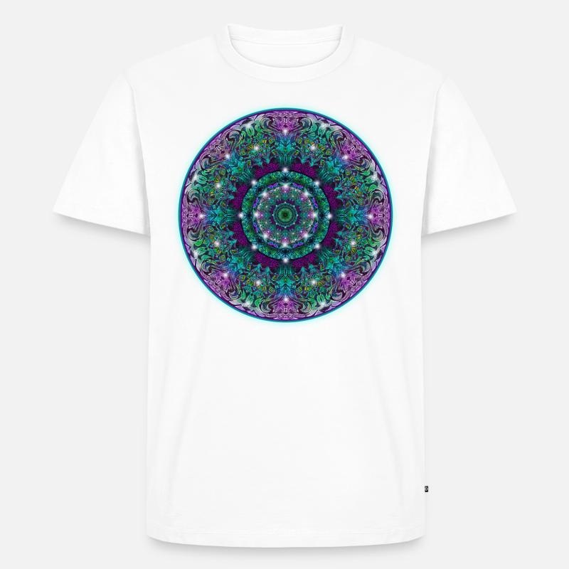 Mandala 2 - Männer Premium Bio T-Shirt - Weiß
