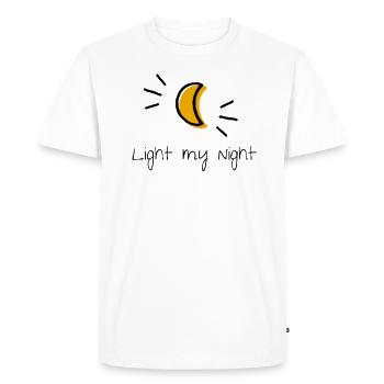 lune - T-shirt Premium bio Homme - blanc - Devant - Nico (187cm)