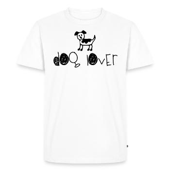 Amoureux des chiens - T-shirt Premium bio Homme - blanc - Devant - Nico (187cm)