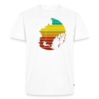 montée - T-shirt Premium bio Homme - blanc - Devant - Nico (187cm)