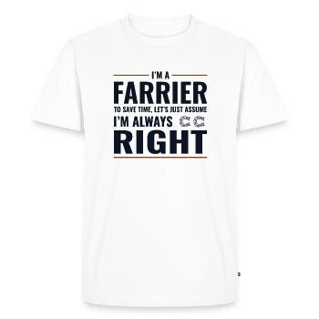 Cadeau drôle de forgeron maréchal-ferrant - T-shirt Premium bio Homme - blanc - Devant - Nico (187cm)