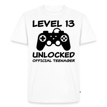 13th birthday 13 years teenager gift boy - Men's Premium Organic T-Shirt - white - Front - Nico (187cm)