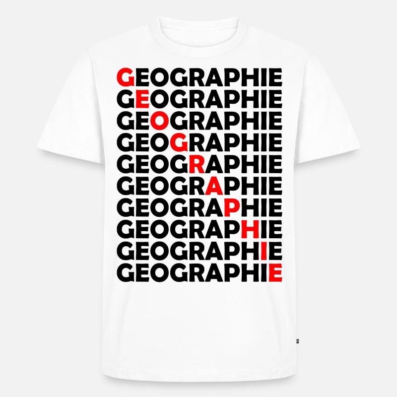 Geographie Lehrer Schule Studium - Männer Premium Bio T-Shirt - Weiß