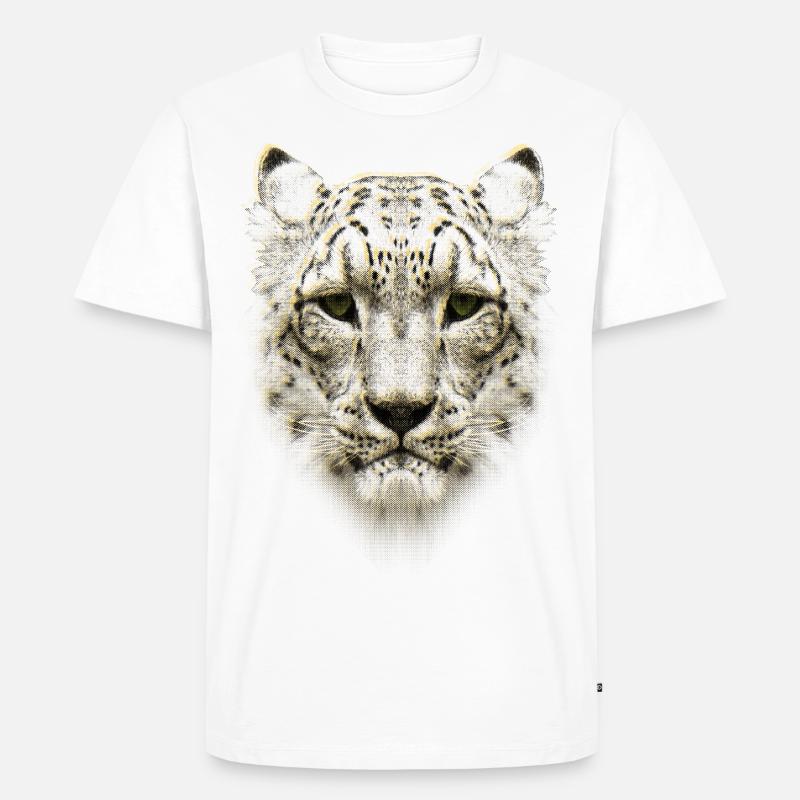 LEOPARD - Männer Premium Bio T-Shirt - Weiß