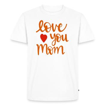 maman maman maman bébé mère cadeau cadeau amour maman - T-shirt Premium bio Homme - blanc - Devant - Nico (187cm)